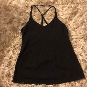 LULULEMON gently worn black tank top size 8